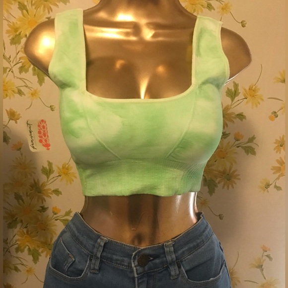 Free People Movement good karma Tie Dye Bra In Electric Pistachio Size XS/S - Picture 10 of 10